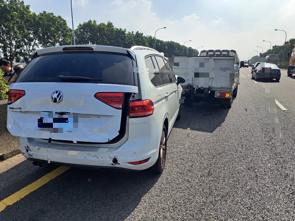 國1南下311.2公里5分鐘內兩起事故!兩人受傷車流回堵1小時