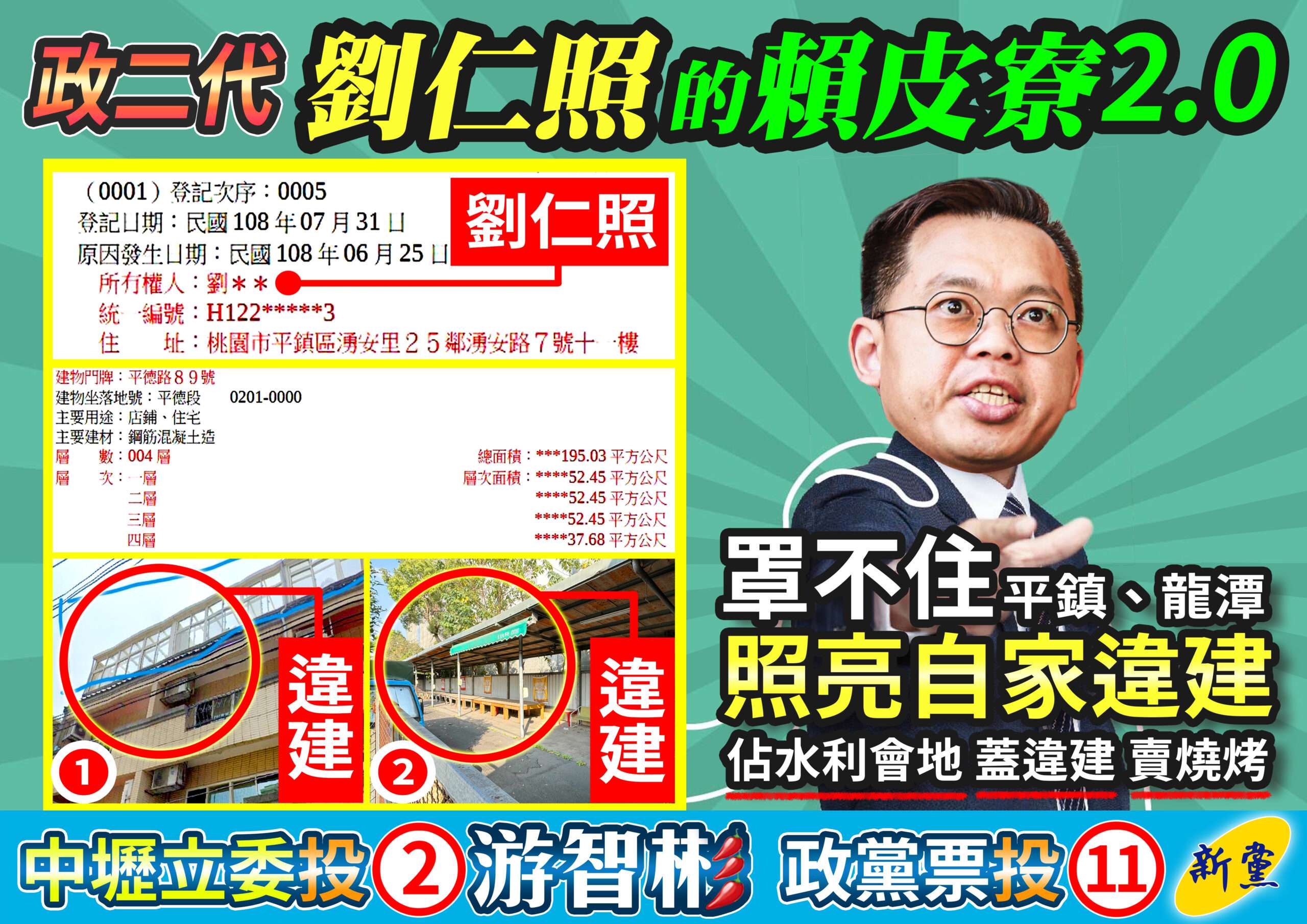 游智彬爆劉仁照「雙違建」 揚言不拆除將號召打卡朝聖 01007 9 0 scaled
