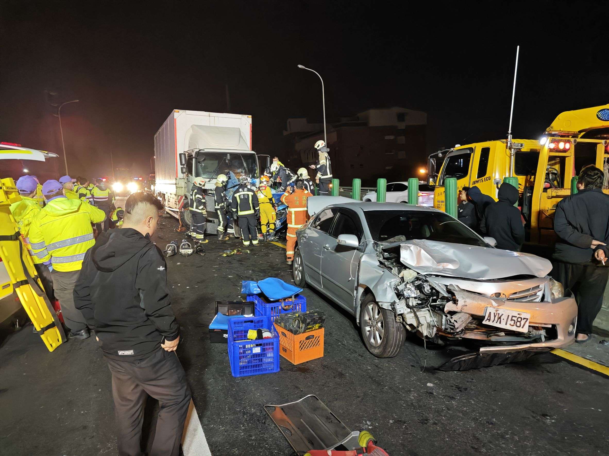 台66平鎮段6車連環撞 釀1死4傷 289959