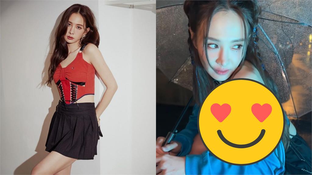 雨中辣妹不怕冷!安心亞「平口衣」急速下滑 SSR身材全外洩