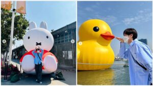SJ銀赫朝聖黃色小鴨！網笑：高雄觀光大使