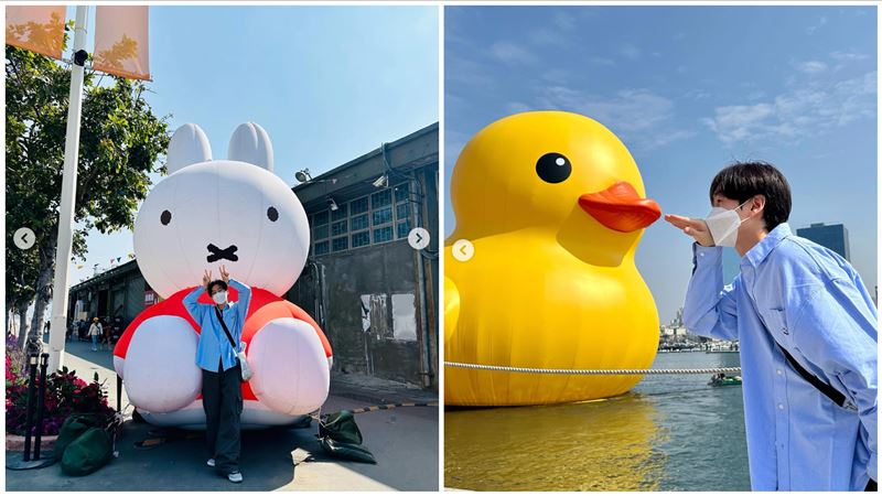 SJ銀赫朝聖黃色小鴨!網笑:高雄觀光大使