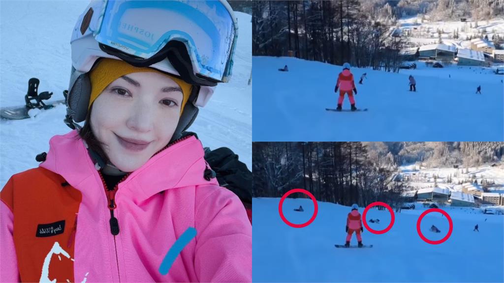 許瑋甯滑雪「氣場轟倒一排遊客」!網見1細節笑噴:攝影師更強