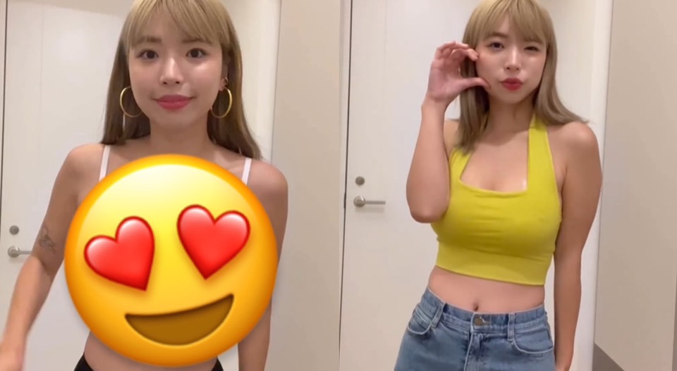 一隻阿圓秀泰國百元穿搭 「白Bra彎腰爆擊」網認:沒看衣服