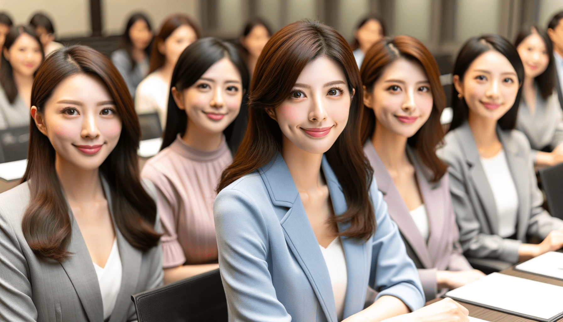 DALL·E 2023 11 15 11.43.43 Five 29 year old Taiwanese women with distinct appearances each exuding a sweet demeanor