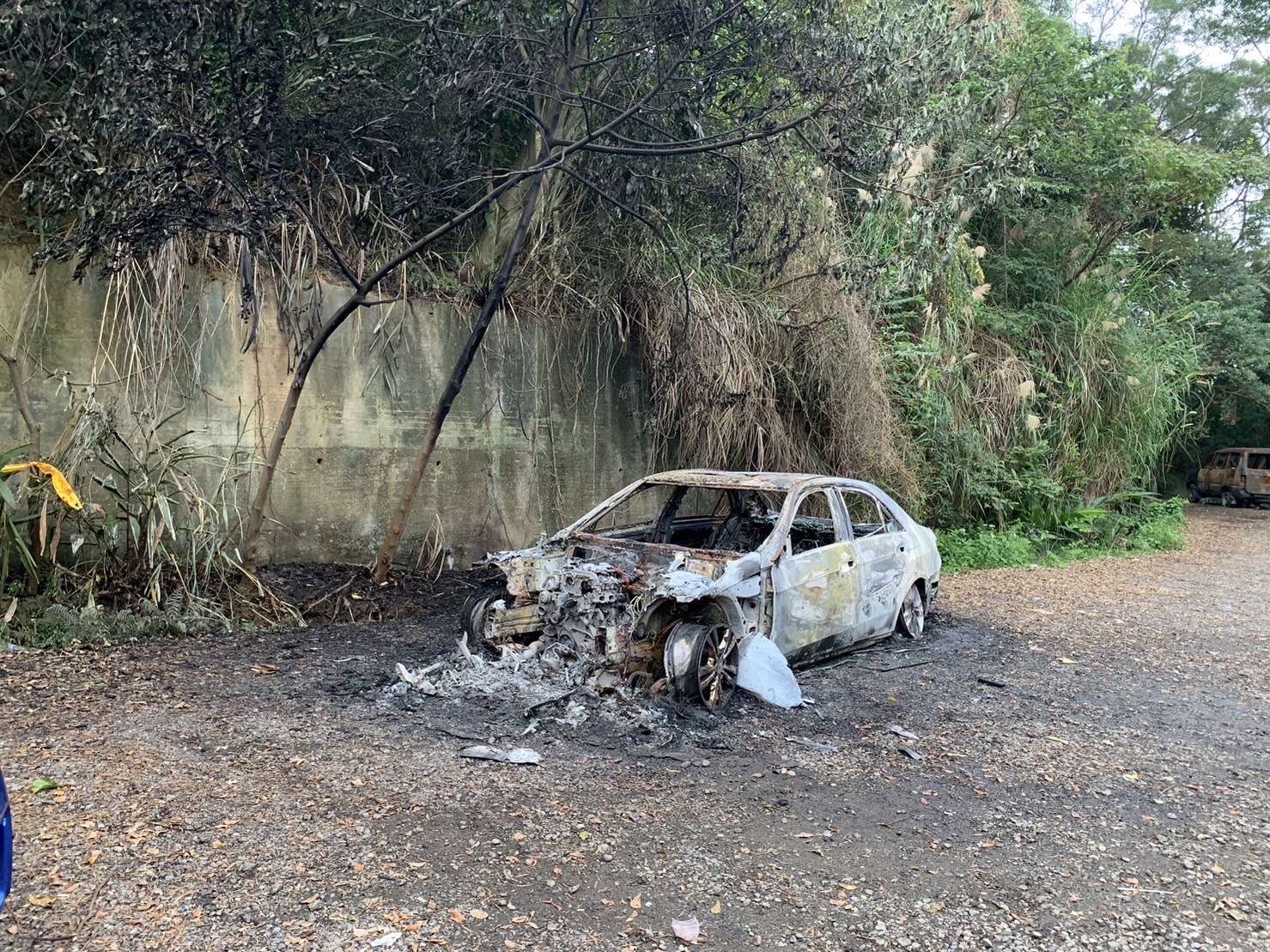 蘆竹區停車場凌晨火燒車 1人成焦屍 S 3063865 0