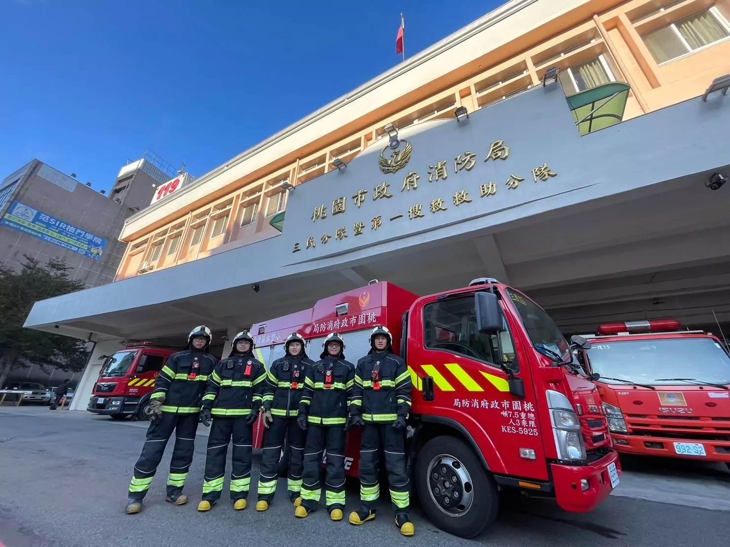 三民消防分隊添5生力軍 扛桃園救護救災一級戰區 三民消防分隊添5生力軍 扛桃園救護救災一級戰區