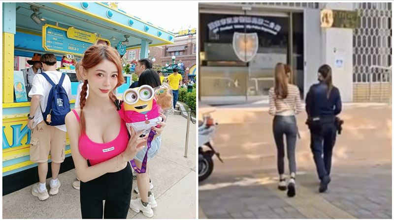 連千毅女秘書慘淪廟會咖 又被直擊進警局