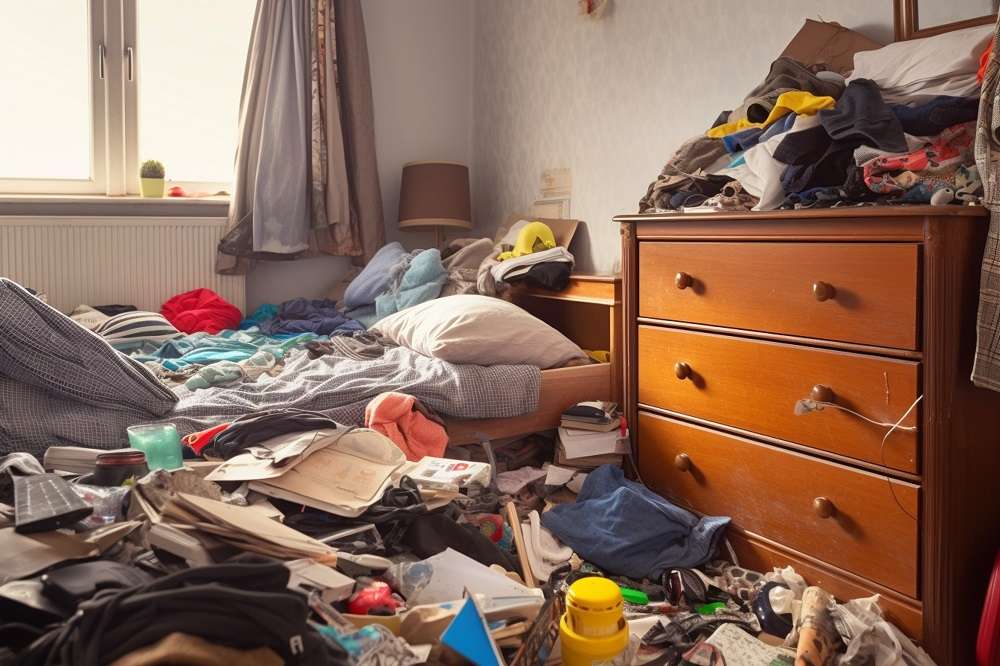 女租客屋內留16具犬貓屍體 桃園動保處將徹查死因 mess teenager s room clothes are strewn across chest drawers floor