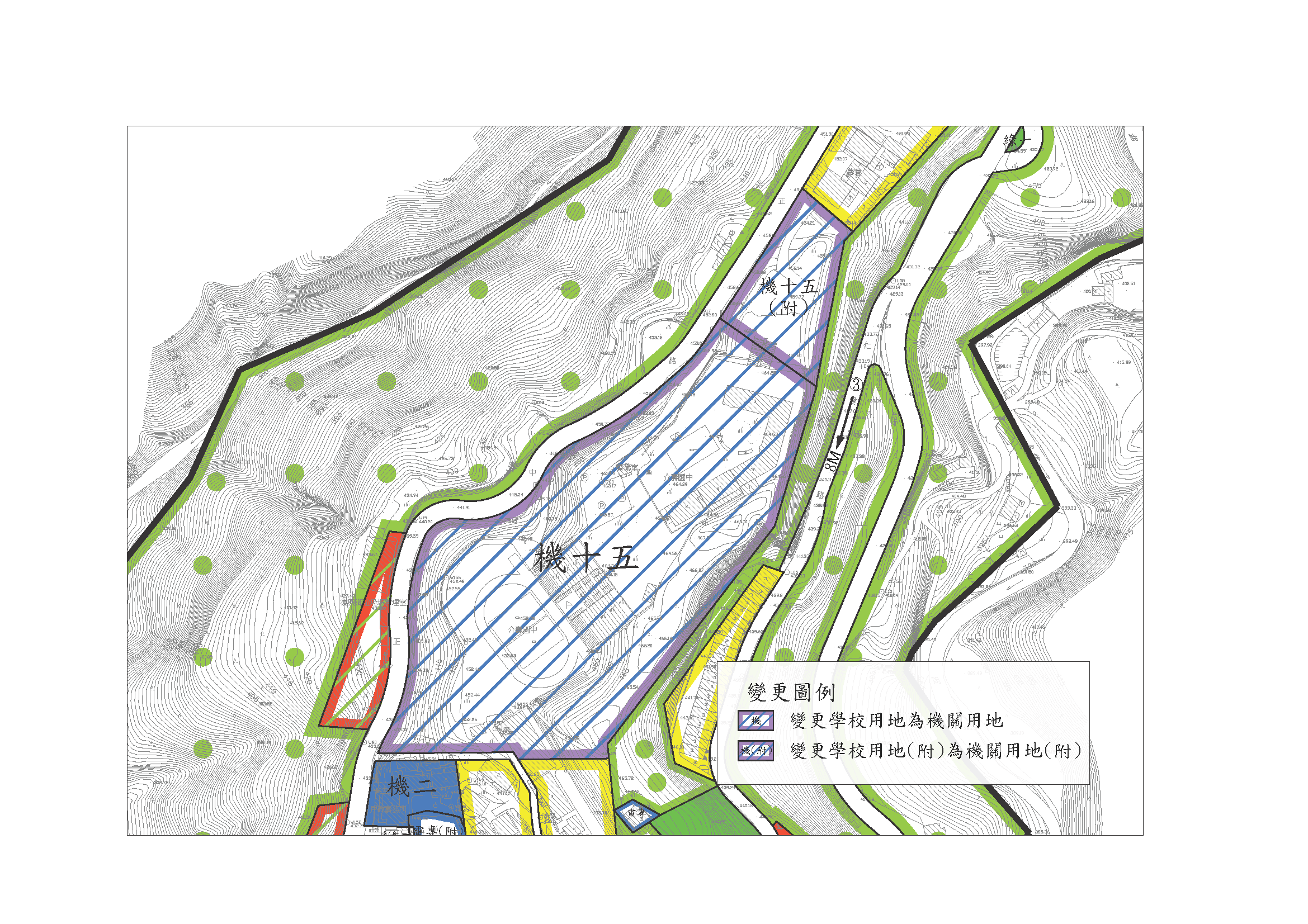 復興區介壽國中舊址活化 改建停車場、消防隊新廳舍 介壽國中舊址變更圖