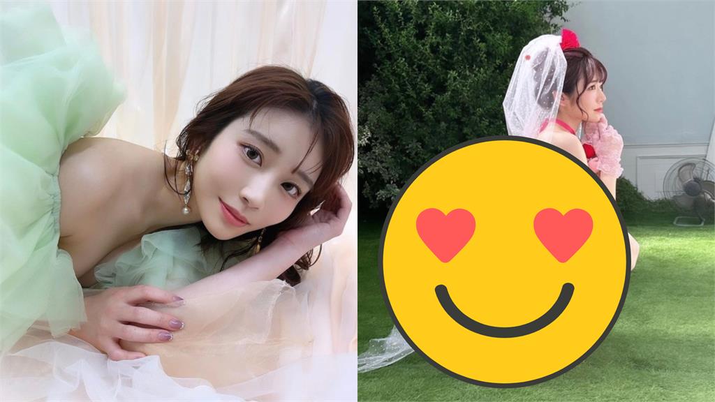 河北彩伽披白紗「整尊透明」!彎腰下蹲炸出「粉色鴿子蛋」網緊盯