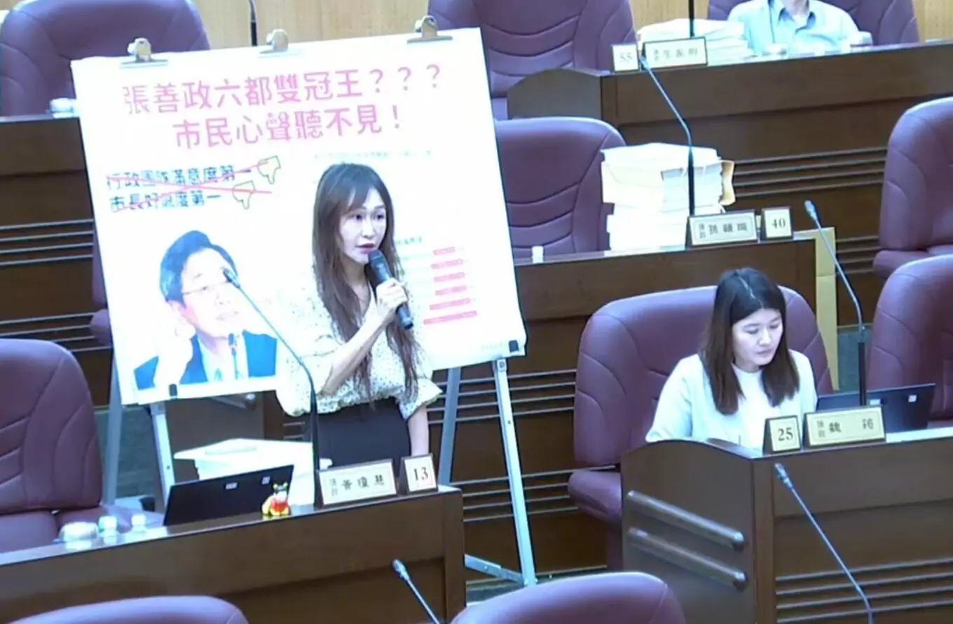 桃議員黃瓊慧批市府施政已亮紅燈 籲不要只會洗形象 桃議員黃瓊慧批市府施政已亮紅燈 籲不要只會洗形象