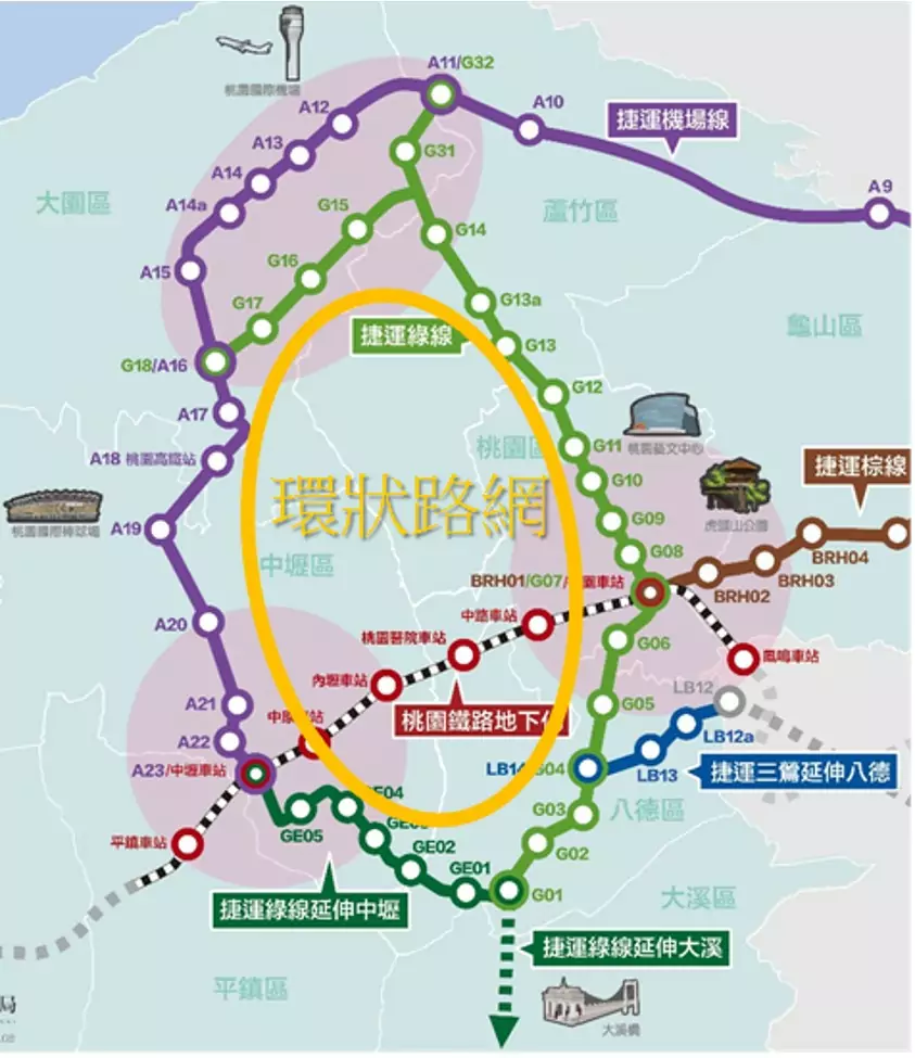 桃捷綠線預計115年搶先通車7站 棕線拚明年初動工 綠線延伸中壢計畫成環願景