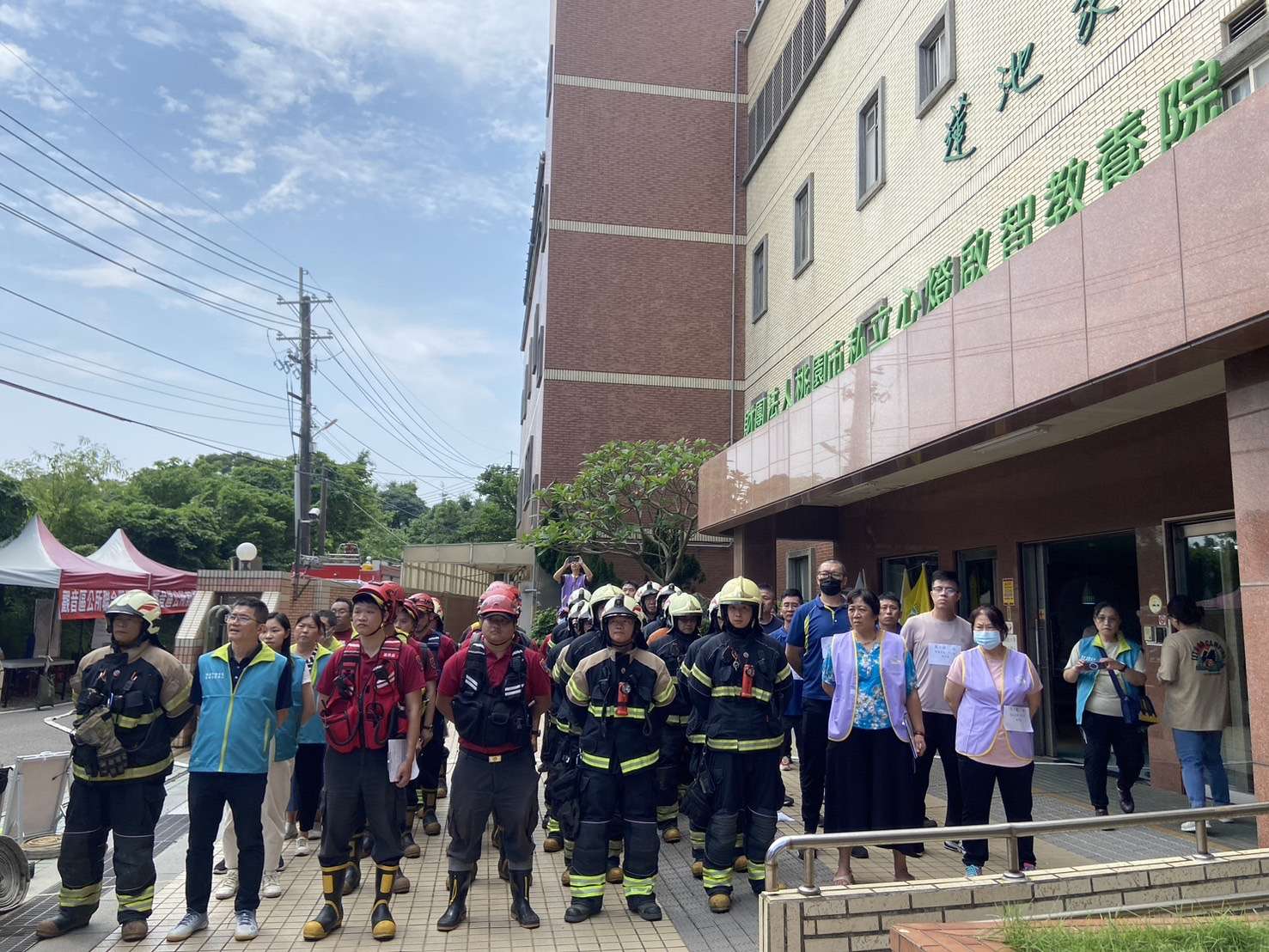 桃消第三大隊前進啟智教養院 逼真演練提升業者災害應變能力 S 30851138