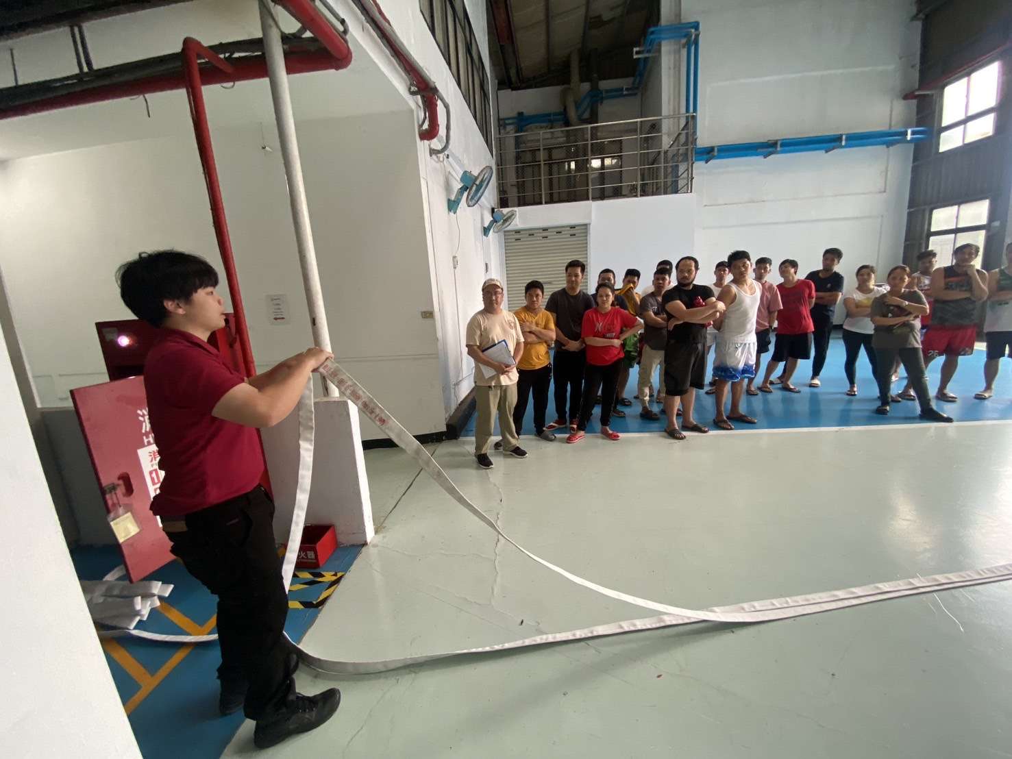 龍潭消防分隊前進工廠宿舍 強化移工防火觀念 S 52461652