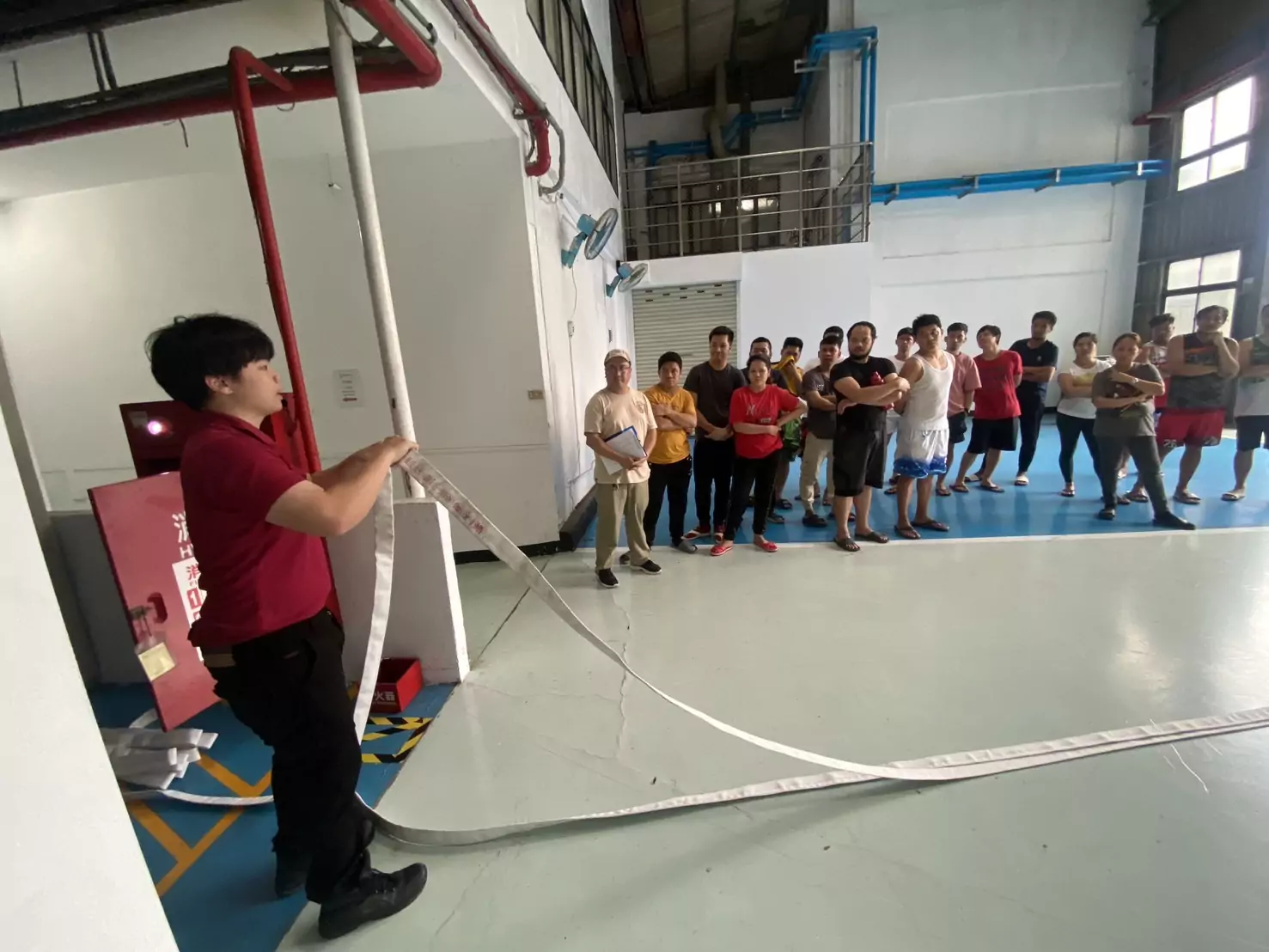 龍潭消防分隊前進工廠宿舍 強化移工防火觀念 S 52461652