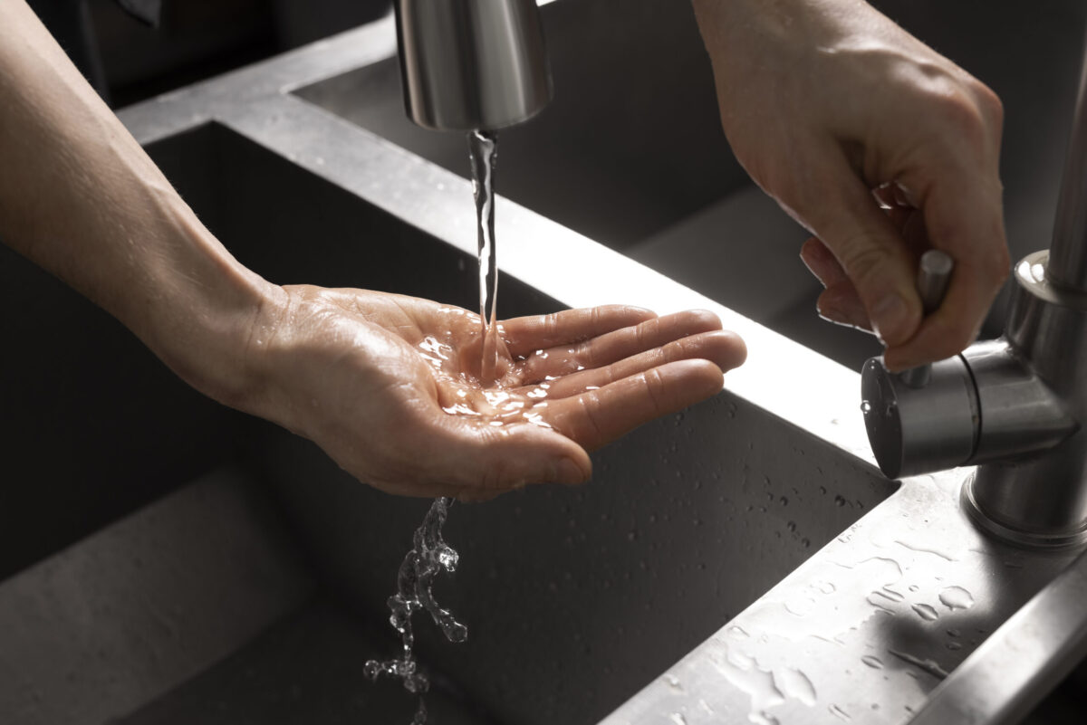 close up hygienic hand washing scaled