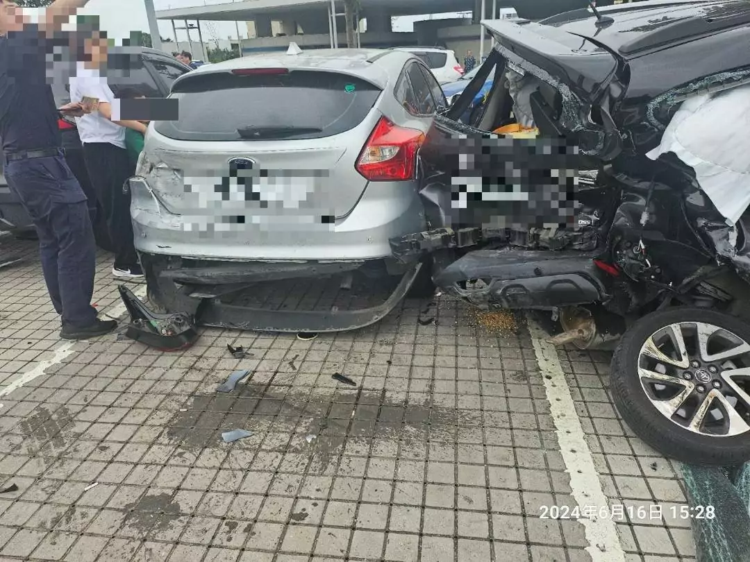 楊梅休息站8車連環撞 疑這件事釀禍 893934