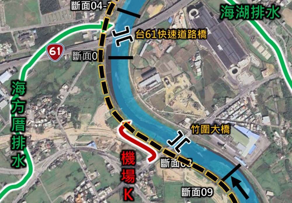 配合桃機第三跑道開發 桃園水務局辦理南崁溪下游護岸新建