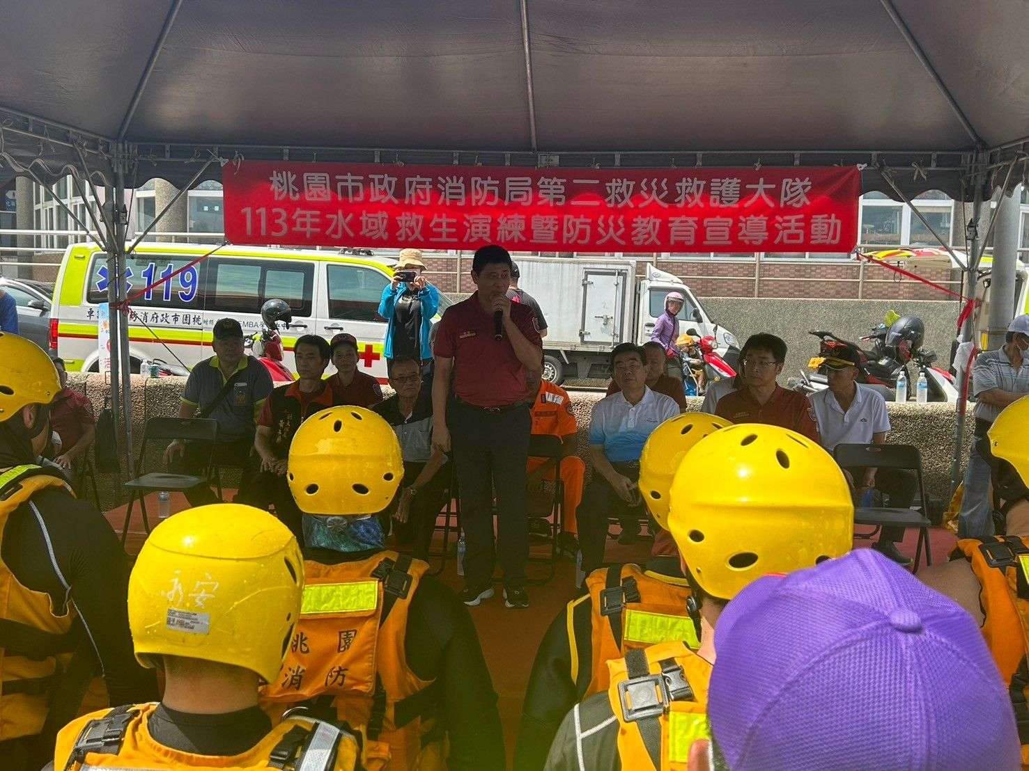 桃消強化水域救援能力 前進永安漁港模擬真實事件演練 2611820