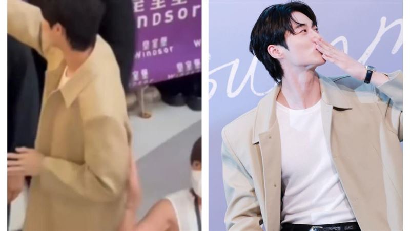 邊佑錫遭吃豆腐 口罩女伸鹹豬手畫面曝