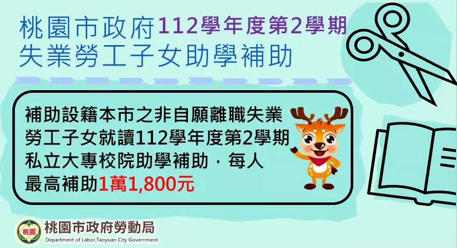 桃園勞動局陪你度過難關 助學補助今開放申請 546456