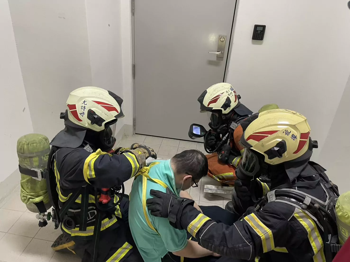 桃消高平分隊前進雄獅文具龍潭廠 辦理實兵搶救演練 S 223379462 0
