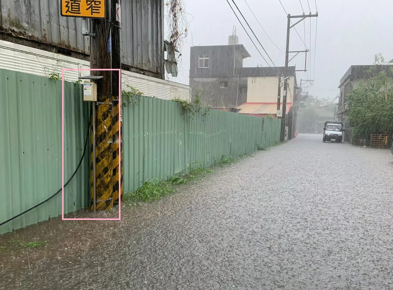 蘆竹區長興路4段60巷內路面淹水監測站實際偵測淹水情形 0