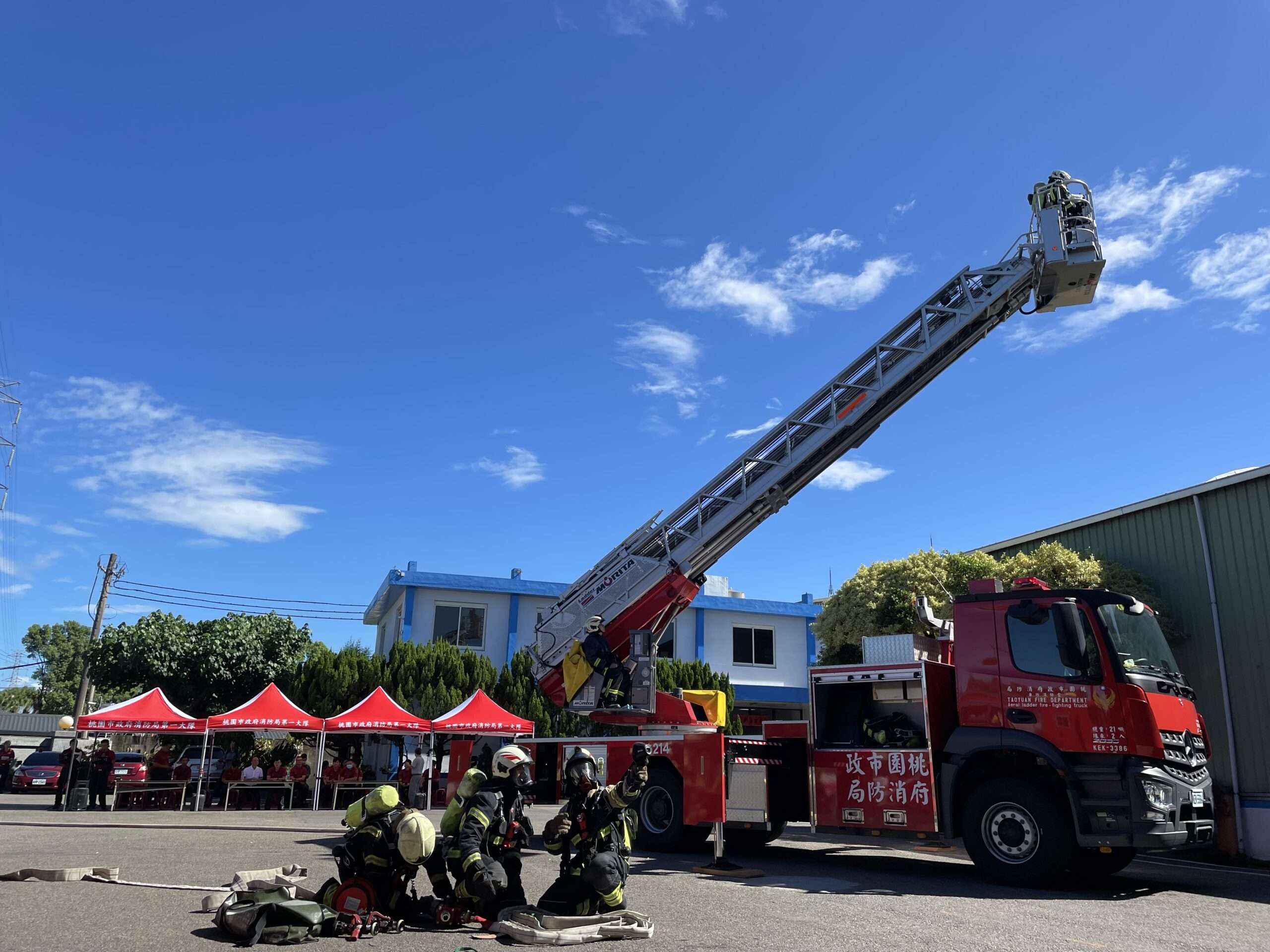 桃消茄苳分隊辦理火警搶救演練 強化業者自衛消防編組應變能力 D4647C35 96CF 4C26 890E E38E0A8F8E9F scaled