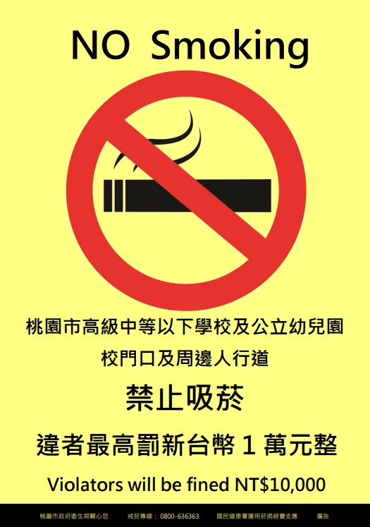 注意!桃市擴大禁制範圍 11月底起「這些地方」吸菸最高罰1萬元 S 3407898 0