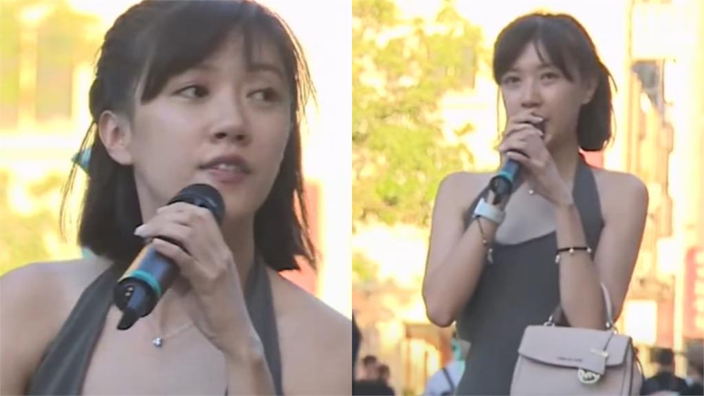 正妹小草上台挺阿北 狂飆「晶晶體」引熱議