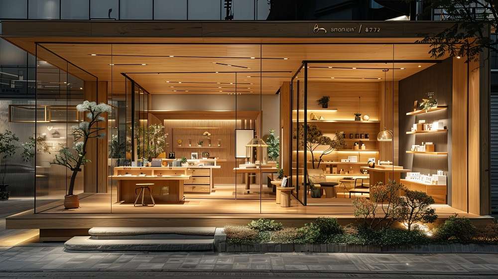 wooden storefront japanese retail store