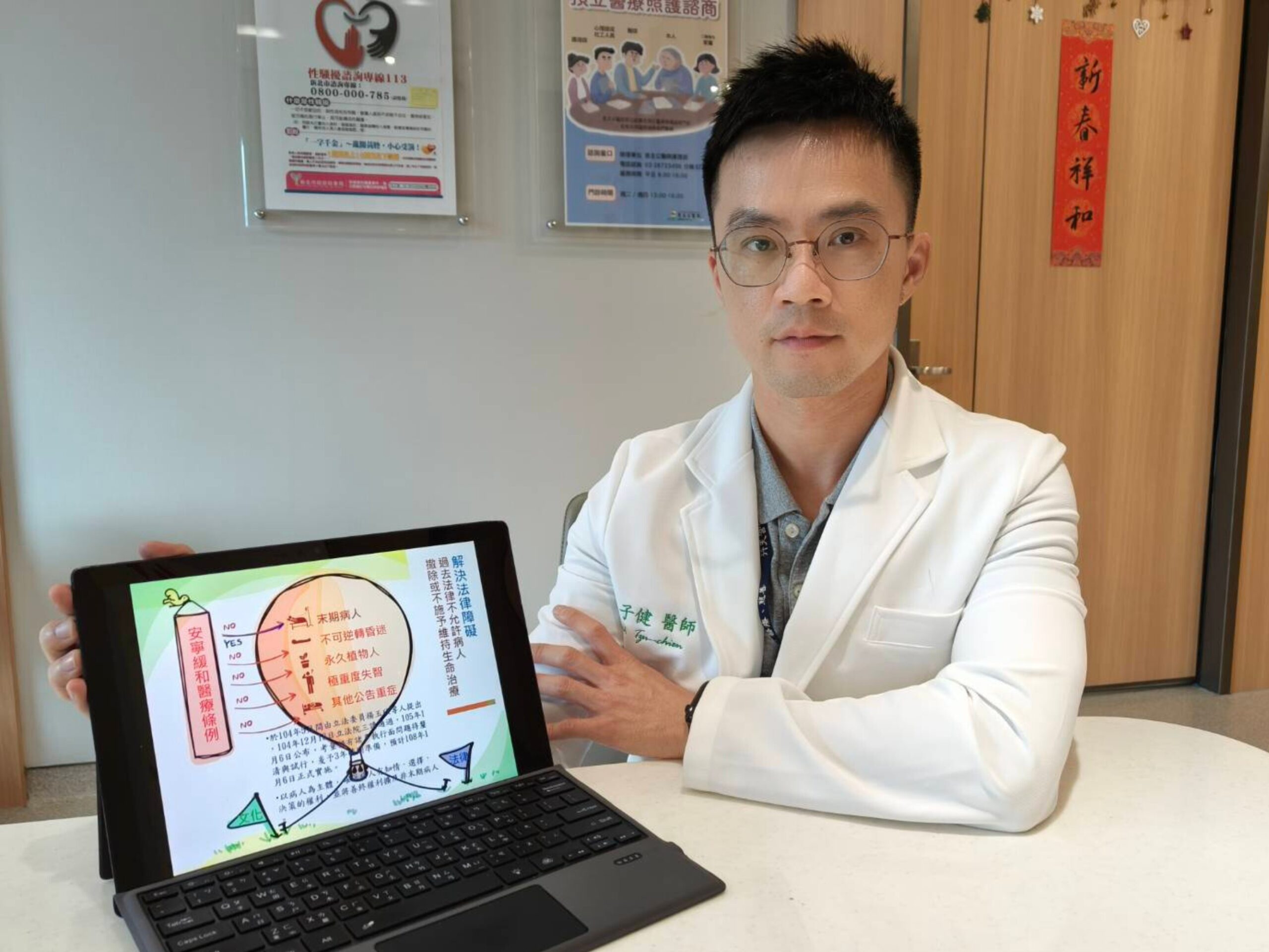 圖二 施子健醫師建議，基於對生命的尊重、為自己負責，民眾可以接受「預立醫療照護諮商門診」，透過共融討論的過程，做出最符合自己意願的「預立醫療照護決定」 scaled