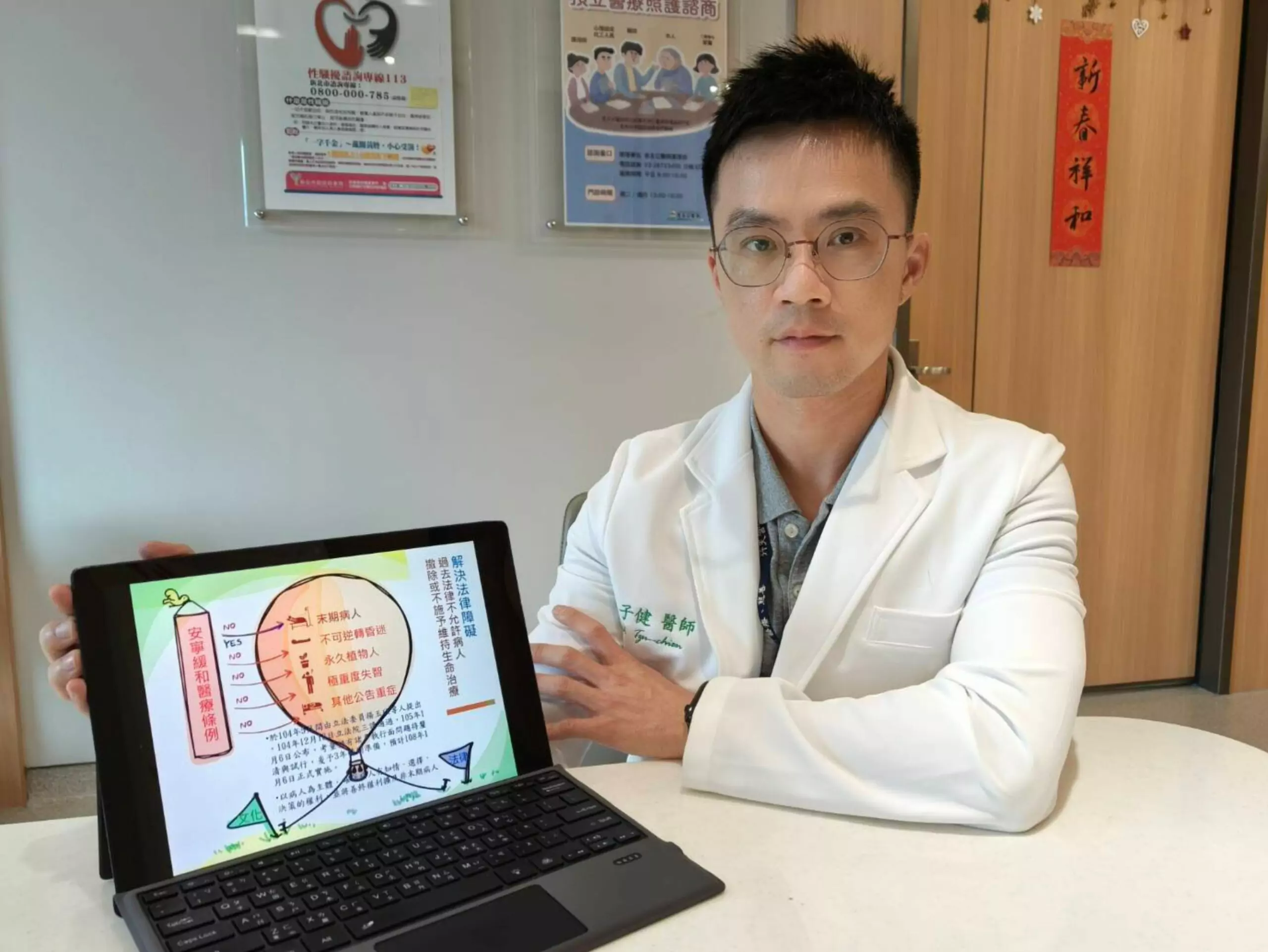 圖二 施子健醫師建議，基於對生命的尊重、為自己負責，民眾可以接受「預立醫療照護諮商門診」，透過共融討論的過程，做出最符合自己意願的「預立醫療照護決定」 scaled