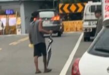 平鎮流浪漢疑吸強力膠 神智不清作勢攻擊嚇壞路人