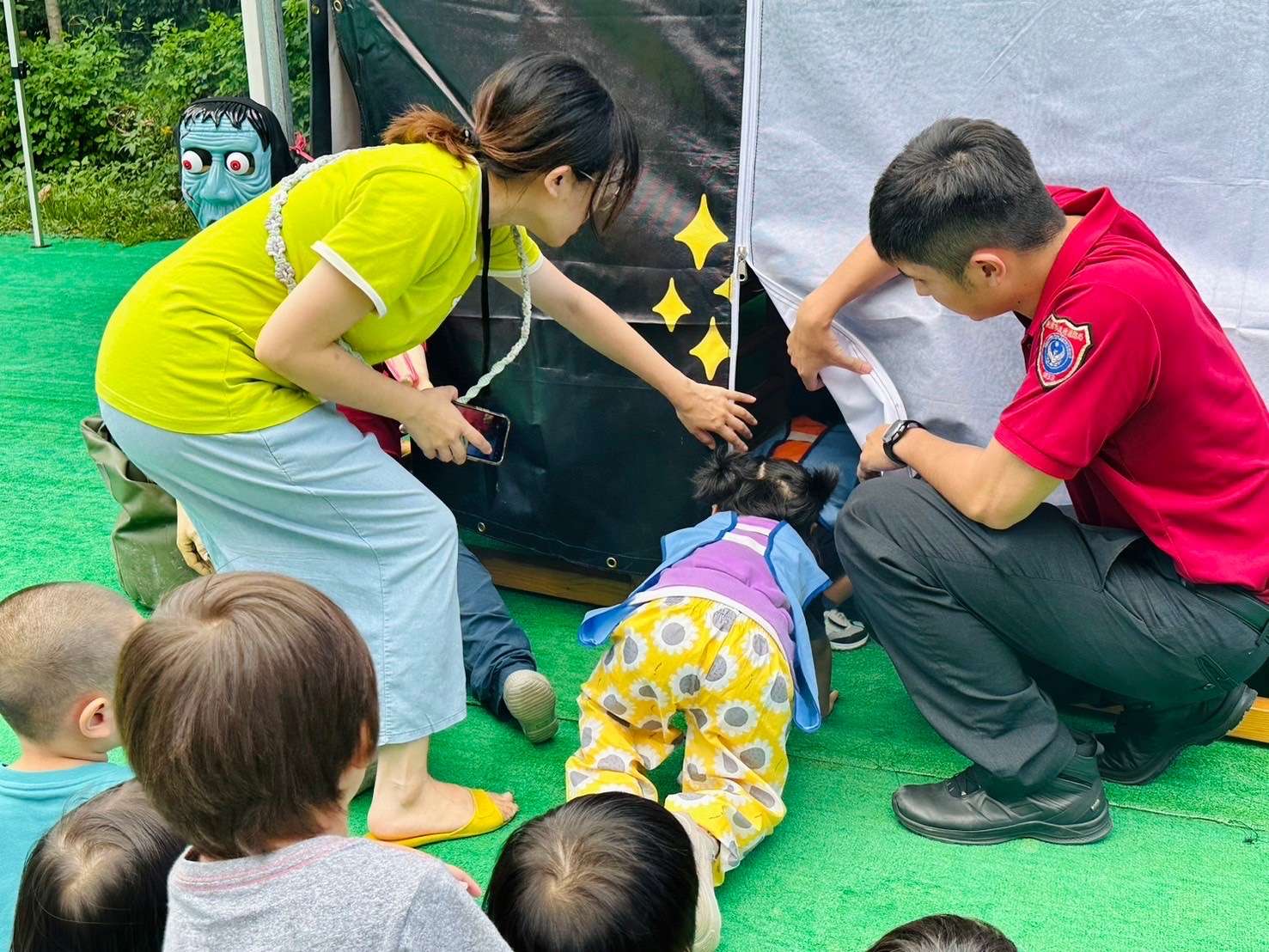 桃消中路分隊結合萬聖節　防災觀念向下扎根