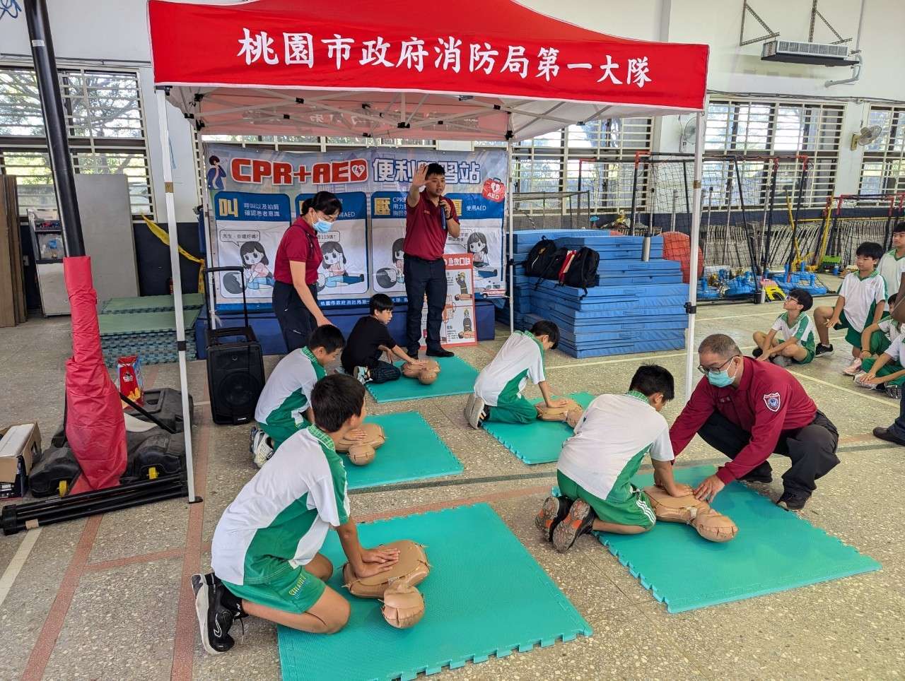 桃消茄苳分隊前進校園 自創歌曲生動宣導防災知識 123465
