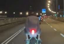 【有片】誇張!機車雙載闖國1高架 竟還逆向下匝道逃逸