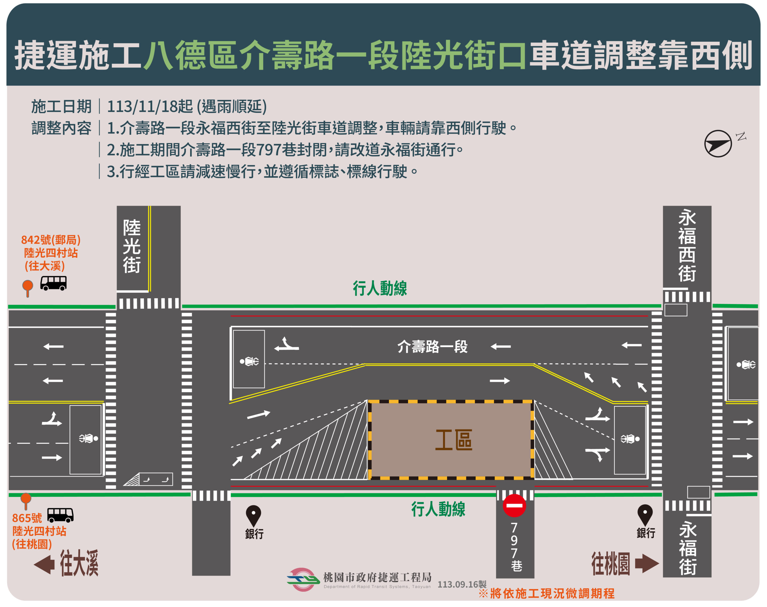 用路人注意!配合桃捷綠線施工 八德介壽路車道調整詳情一次看 321486 scaled