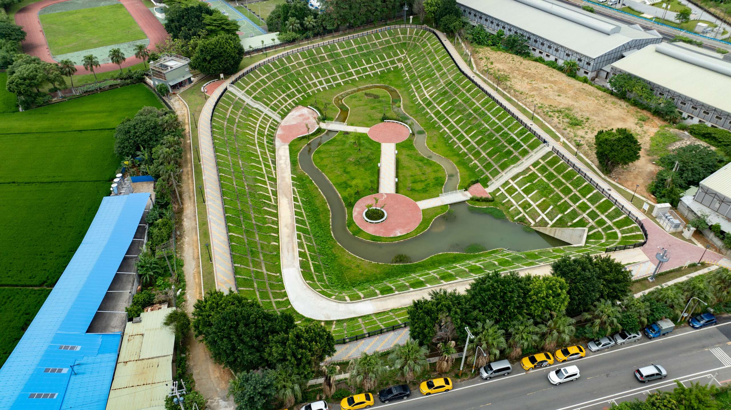 大樹林滯洪池提升防災韌性 中市青諮委員來桃園取經 DJI 0435 0 scaled