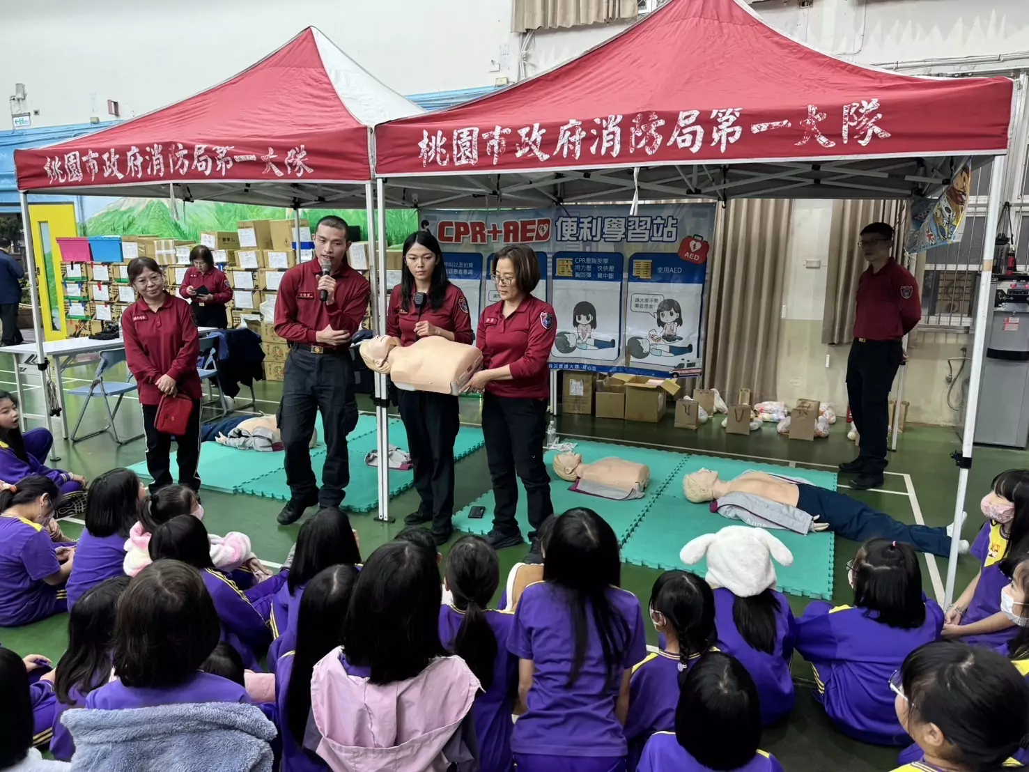 桃消桃園分隊前進校園 強化冬季預防一氧化碳中毒 桃消桃園分隊前進校園 強化冬季預防一氧化碳中毒