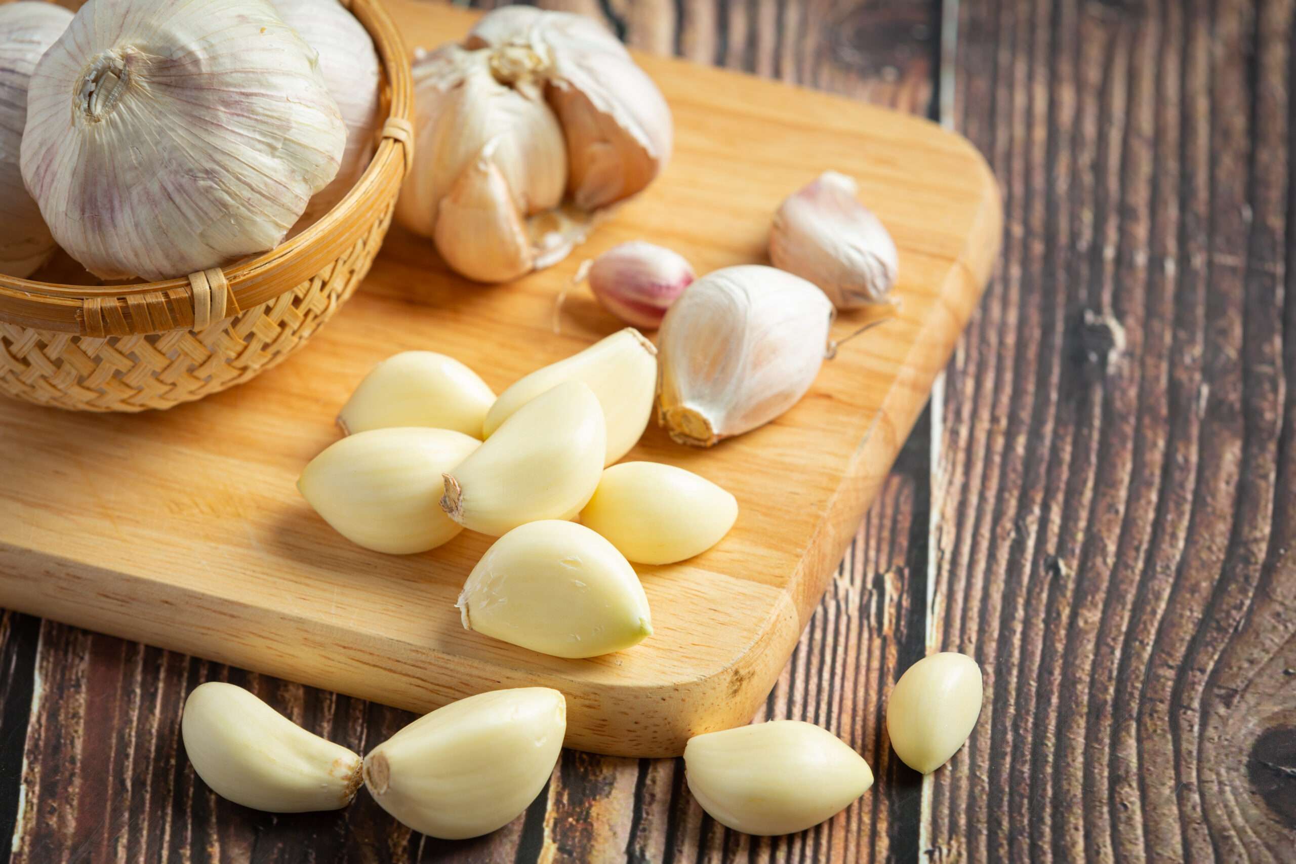 fresh raw garlic ready cook scaled