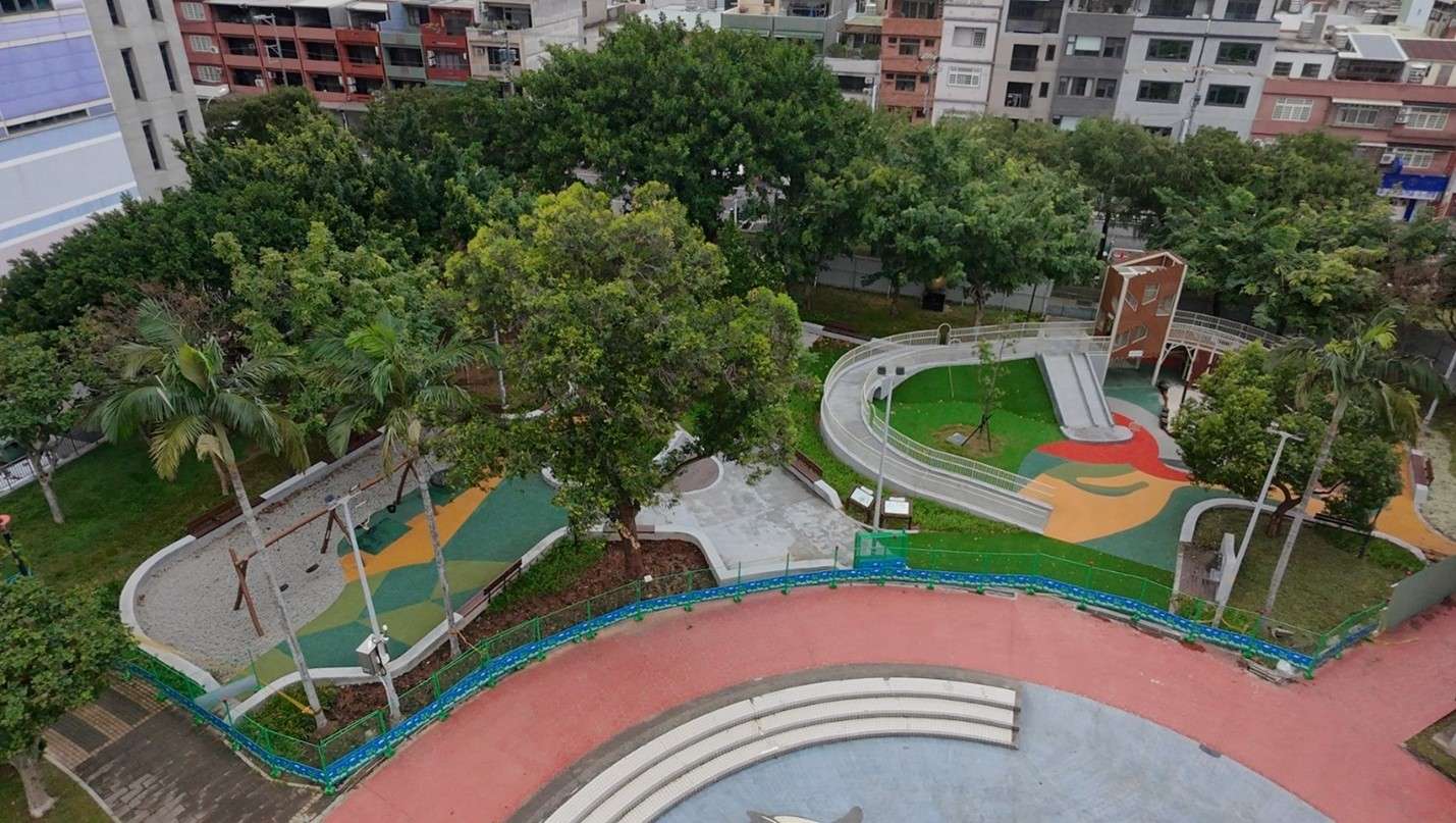 假日放電好去處!中壢光明公園打造全新遊戲場 落實兒童友善環境 1 秘密樹屋探索區完工照