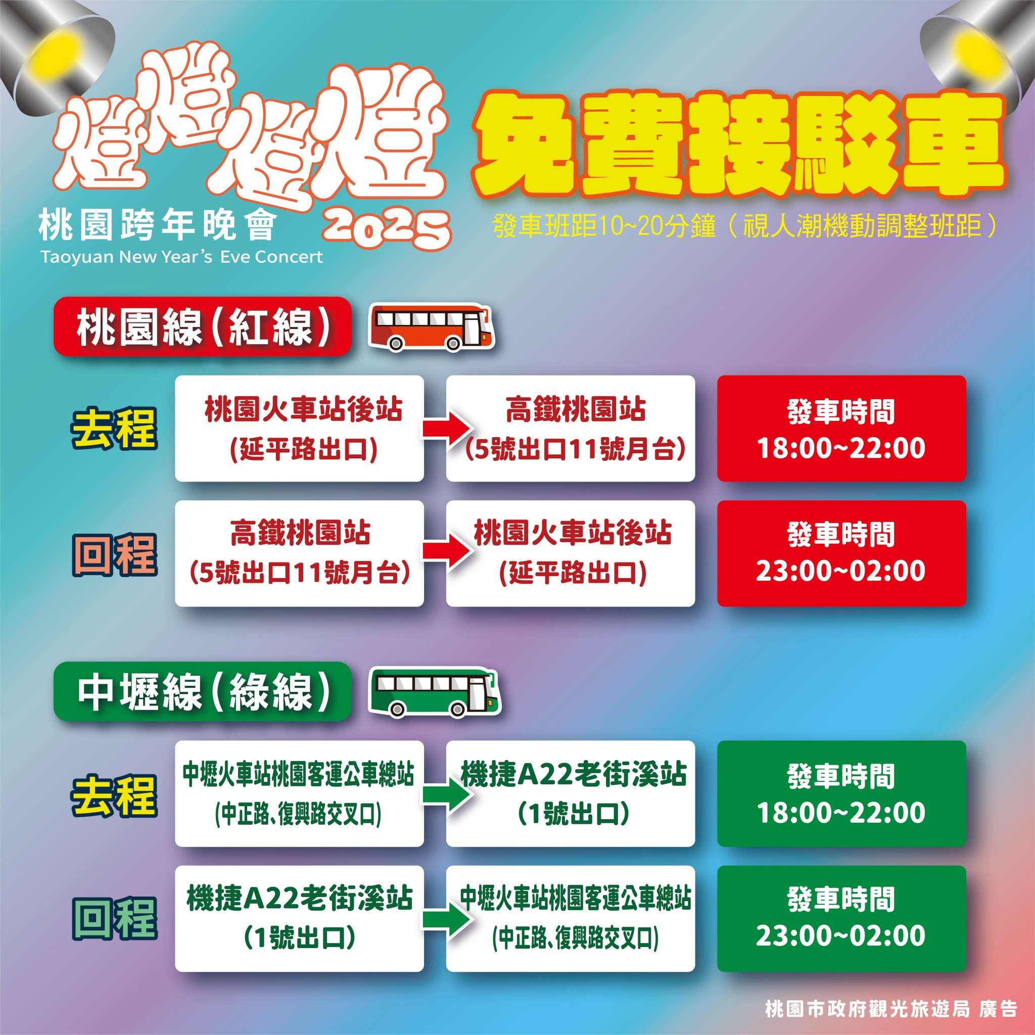桃園跨年晚會高鐵站前盛大登場 接駁車資訊看這邊 LINE ALBUM 2025跨年圖卡 241227 3 0