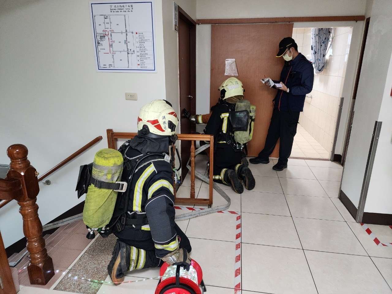 桃消大園分隊攜手長照機構 舉辦火災搶救演練 S 78913565 0