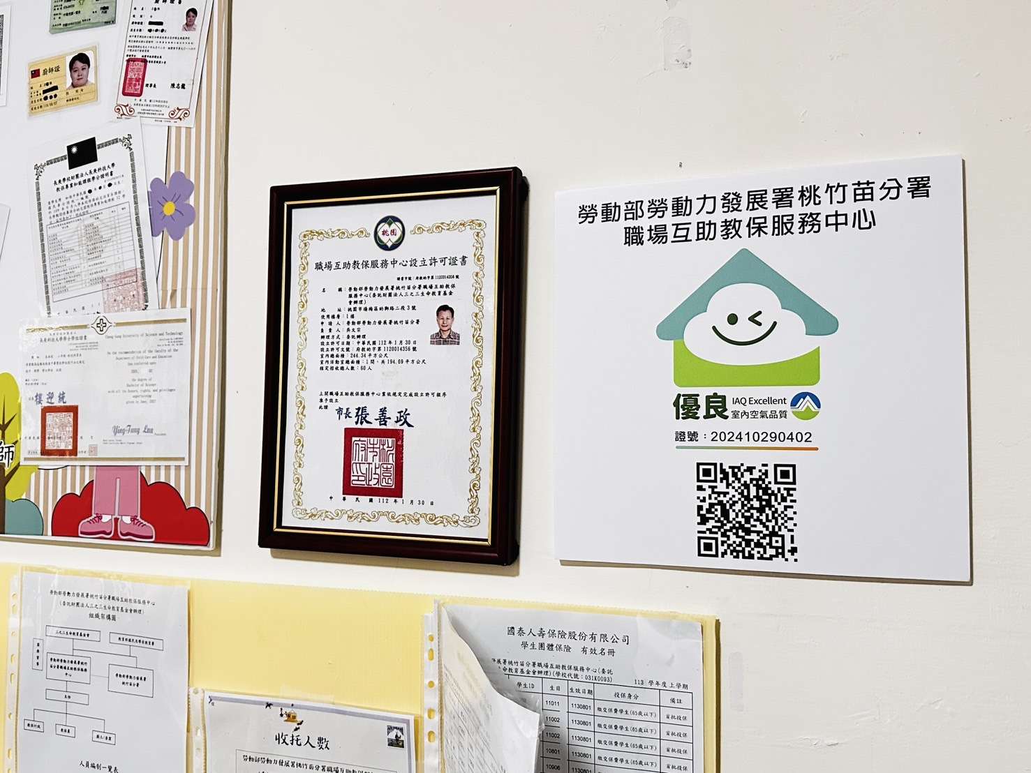 勞動部桃竹苗分署守護民眾健康 2場地室內空品獲認證 S 80158728