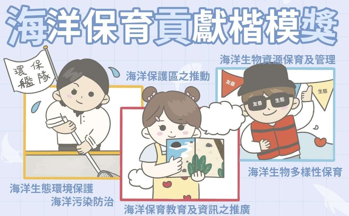 海洋保育貢獻楷模獎12/31起推薦候選人 海保署公布徵求須知