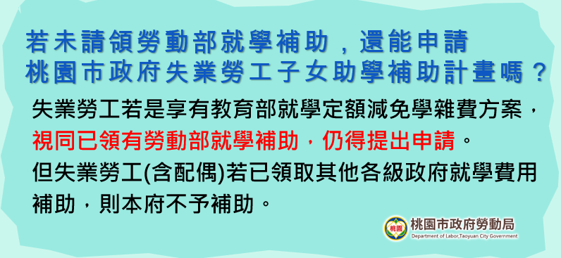 助失業勞工度過難關 桃園助學補助最高1萬8 1364