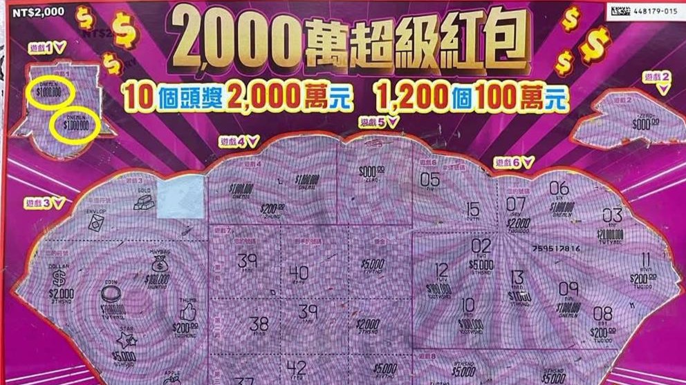 2000萬刮刮樂「高中獎率秘訣」曝光了 還沒過年先搶購