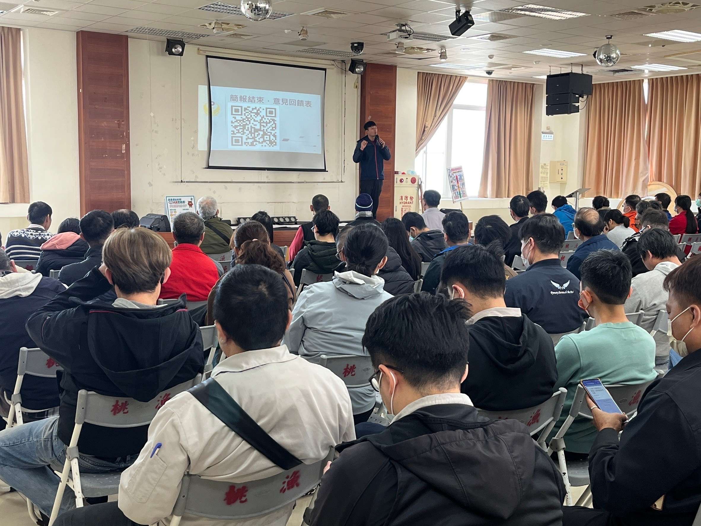 強化春節用火用電安全 竹圍消防分隊邀業者提升防災意識 S 226836509 0